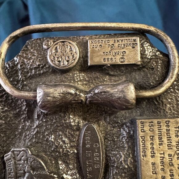 1989 Siskiyou Wild Horse Cowboy Belt Buckle w/ Eagle Detail [Jewelry 024] main image 7
